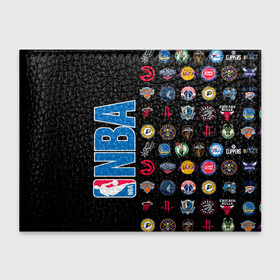Обложка для студенческого билета с принтом NBA (Team Logos 1) в Тюмени, натуральная кожа | Размер: 11*8 см; Печать на всей внешней стороне | ball | basketball | sport | streetball | баскетбол | мяч | нба | спорт | стритбол
