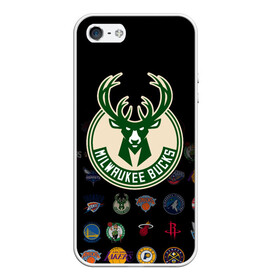 Чехол для iPhone 5/5S матовый с принтом Milwaukee Bucks (3) в Тюмени, Силикон | Область печати: задняя сторона чехла, без боковых панелей | ball | basketball | milwaukee bucks | sport | streetball | баскетбол | милуоки бакс | мяч | нба | спорт | стритбол