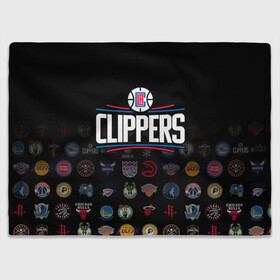 Плед 3D с принтом Los Angeles Clippers (2) в Тюмени, 100% полиэстер | закругленные углы, все края обработаны. Ткань не мнется и не растягивается | Тематика изображения на принте: ball | basketball | clippers | sport | streetball | баскетбол | клипперс | мяч | нба | спорт | стритбол