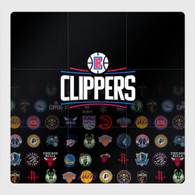 Магнитный плакат 3Х3 с принтом Los Angeles Clippers (2) в Тюмени, Полимерный материал с магнитным слоем | 9 деталей размером 9*9 см | Тематика изображения на принте: ball | basketball | clippers | sport | streetball | баскетбол | клипперс | мяч | нба | спорт | стритбол