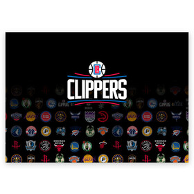 Поздравительная открытка с принтом Los Angeles Clippers (2) в Тюмени, 100% бумага | плотность бумаги 280 г/м2, матовая, на обратной стороне линовка и место для марки
 | Тематика изображения на принте: ball | basketball | clippers | sport | streetball | баскетбол | клипперс | мяч | нба | спорт | стритбол