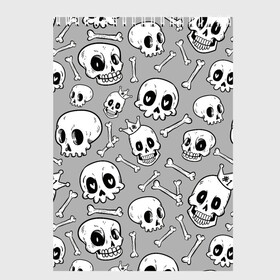 Скетчбук с принтом Черепа в Тюмени, 100% бумага
 | 48 листов, плотность листов — 100 г/м2, плотность картонной обложки — 250 г/м2. Листы скреплены сверху удобной пружинной спиралью | halloween | skull | кости | кость | много черепов | паттерн черепа | скелет | скелеты | хеллоуин | хеллуин | хелоуин | хелуин | череп | череп арт | черепа | черепок | черепушка | черепушки