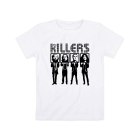 Детская футболка хлопок с принтом The killers в Тюмени, 100% хлопок | круглый вырез горловины, полуприлегающий силуэт, длина до линии бедер | 