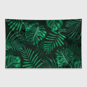 Флаг-баннер с принтом Я из джунглей в Тюмени, 100% полиэстер | размер 67 х 109 см, плотность ткани — 95 г/м2; по краям флага есть четыре люверса для крепления | branch | foliage | leafy | nature | арт | ветка | веточка | джунгли | зеленый | лист | листочки | листья | природа | черный