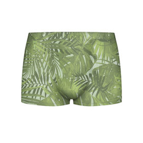 Мужские трусы 3D с принтом Я из джунглей в Тюмени, 50% хлопок, 50% полиэстер | классическая посадка, на поясе мягкая тканевая резинка | branch | foliage | leafy | nature | арт | ветка | веточка | джунгли | зеленый | лист | листочки | листья | природа | черный