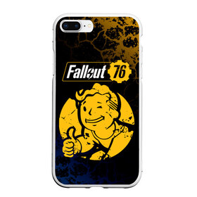 Чехол для iPhone 7Plus/8 Plus матовый с принтом FALLOUT_76 в Тюмени, Силикон | Область печати: задняя сторона чехла, без боковых панелей | Тематика изображения на принте: 101 | 111 | 13 | 76 | atom cats | bethesda | brotherhood of steel | fallout | nuka cola | tunnel snakes | vault | war | братство стали | война | убежище | фолаут | фоллаут | ядер кола