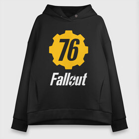 Женское худи Oversize хлопок с принтом FALLOUT_76 в Тюмени, френч-терри — 70% хлопок, 30% полиэстер. Мягкий теплый начес внутри —100% хлопок | боковые карманы, эластичные манжеты и нижняя кромка, капюшон на магнитной кнопке | 101 | 111 | 13 | 76 | atom cats | bethesda | brotherhood of steel | fallout | nuka cola | tunnel snakes | vault | war | братство стали | война | убежище | фолаут | фоллаут | ядер кола