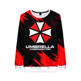 Женский свитшот 3D с принтом Umbrella Corporation. в Тюмени, 100% полиэстер с мягким внутренним слоем | круглый вырез горловины, мягкая резинка на манжетах и поясе, свободная посадка по фигуре | resident evil | umbrella corporation | амбрелла | амбрелла корпорейшн | вирус | вымышленная военная и фармацевтическая корпорация | игра | умбрелла