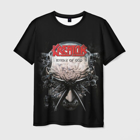 Мужская футболка 3D с принтом Kreator 3 в Тюмени, 100% полиэфир | прямой крой, круглый вырез горловины, длина до линии бедер | Тематика изображения на принте: creator | kreator | metal | thrash | креатор | криатор | метал | треш