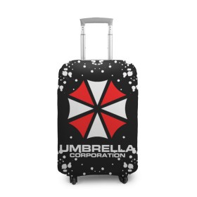 Чехол для чемодана 3D с принтом Umbrella Corporation. в Тюмени, 86% полиэфир, 14% спандекс | двустороннее нанесение принта, прорези для ручек и колес | resident evil | umbrella corporation | амбрелла | амбрелла корпорейшн | вирус | вымышленная военная и фармацевтическая корпорация | игра | умбрелла