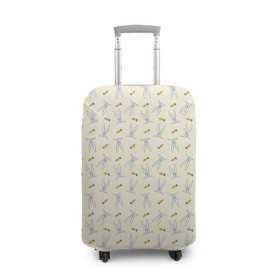 Чехол для чемодана 3D с принтом Багз Банни паттерн в Тюмени, 86% полиэфир, 14% спандекс | двустороннее нанесение принта, прорези для ручек и колес | bugs bunny | looney tunes | vdzabma | багз банни | луни тюнз