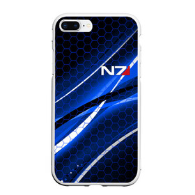 Чехол для iPhone 7Plus/8 Plus матовый с принтом MASS EFFECT N7 в Тюмени, Силикон | Область печати: задняя сторона чехла, без боковых панелей | Тематика изображения на принте: bioware | n7 | shepard | броня | жнецы | костюм | масс эффект | н7 | стальная броня | шепард | эффект массы