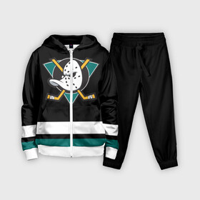 Детский костюм 3D с принтом Анахайм Дакс в Тюмени,  |  | anaheim | anaheim ducks | ducks | hockey | nhl | usa | дакс | нхл | спорт | сша | хоккей | шайба