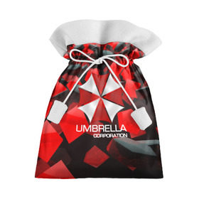 Подарочный 3D мешок с принтом Umbrella Corp. в Тюмени, 100% полиэстер | Размер: 29*39 см | Тематика изображения на принте: biohazard | biohazard 7 | crocodile | fang | game | hand | monster | new umbrella | resident evil | resident evil 7 | umbrella | umbrella corp | umbrella corporation | zombie