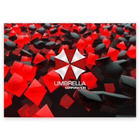 Поздравительная открытка с принтом Umbrella Corp. в Тюмени, 100% бумага | плотность бумаги 280 г/м2, матовая, на обратной стороне линовка и место для марки
 | Тематика изображения на принте: biohazard | biohazard 7 | crocodile | fang | game | hand | monster | new umbrella | resident evil | resident evil 7 | umbrella | umbrella corp | umbrella corporation | zombie