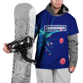 Накидка на куртку 3D с принтом CORONAVIRUS в Тюмени, 100% полиэстер |  | covid 19 | molecule | абстракция | клетки | коронавирус | медицина | микробы | молекулы | наука | нейрон | нейроны | текстура | текстуры | формула