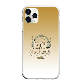 Чехол для iPhone 11 Pro Max матовый с принтом одни наушники на двоих в Тюмени, Силикон |  | влюбленным | для двоих | для него | для нее | котейки | коты | любовь | музыка | наушники | общие вкусы | плеер | ушки