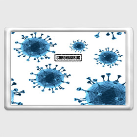 Магнит 45*70 с принтом CORONAVIRUS в Тюмени, Пластик | Размер: 78*52 мм; Размер печати: 70*45 | covid 19 | molecule | абстракция | клетки | коронавирус | медицина | микробы | молекулы | наука | нейрон | нейроны | текстура | текстуры | формула