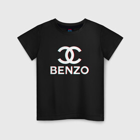 Детская футболка хлопок с принтом BBT BENZO GANG в Тюмени, 100% хлопок | круглый вырез горловины, полуприлегающий силуэт, длина до линии бедер | Тематика изображения на принте: bbt | benzo | benzo gang | big baby tape | ббт | бензо