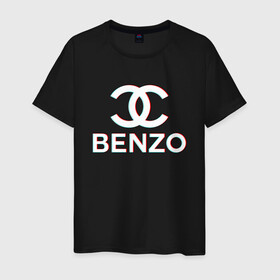 Мужская футболка хлопок с принтом BBT BENZO GANG в Тюмени, 100% хлопок | прямой крой, круглый вырез горловины, длина до линии бедер, слегка спущенное плечо. | bbt | benzo | benzo gang | big baby tape | ббт | бензо
