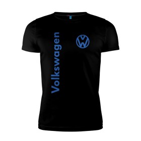 Мужская футболка премиум с принтом Volkswagen. в Тюмени, 92% хлопок, 8% лайкра | приталенный силуэт, круглый вырез ворота, длина до линии бедра, короткий рукав | 2020 | car | sport | volkswagen | авто | автомобильные | бренд | вирус | коронавирус | марка | машина | новый лого | спорт | стиль | фольксваген