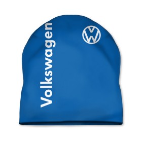 Шапка 3D с принтом Volkswagen. в Тюмени, 100% полиэстер | универсальный размер, печать по всей поверхности изделия | 2020 | car | sport | volkswagen | авто | автомобильные | бренд | вирус | коронавирус | марка | машина | новый лого | спорт | стиль | фольксваген