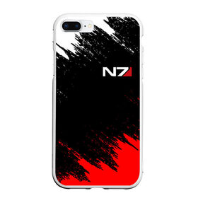 Чехол для iPhone 7Plus/8 Plus матовый с принтом MASS EFFECT N7 в Тюмени, Силикон | Область печати: задняя сторона чехла, без боковых панелей | Тематика изображения на принте: bioware | n7 | shepard | броня | жнецы | костюм | масс эффект | н7 | стальная броня | шепард | эффект массы