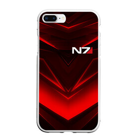 Чехол для iPhone 7Plus/8 Plus матовый с принтом MASS EFFECT N7 в Тюмени, Силикон | Область печати: задняя сторона чехла, без боковых панелей | Тематика изображения на принте: bioware | n7 | shepard | броня | жнецы | костюм | масс эффект | н7 | стальная броня | шепард | эффект массы