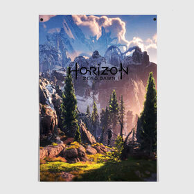 Постер с принтом Horizon Zero Dawn в Тюмени, 100% бумага
 | бумага, плотность 150 мг. Матовая, но за счет высокого коэффициента гладкости имеет небольшой блеск и дает на свету блики, но в отличии от глянцевой бумаги не покрыта лаком | aloy | antasy girl | art | artwork | digital art | fantasy | horizon | horizon: zero dawn | landscape | tallneck | warrior fantasy | weapon | zero dawn