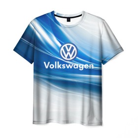 Мужская футболка 3D с принтом Volkswagen. в Тюмени, 100% полиэфир | прямой крой, круглый вырез горловины, длина до линии бедер | 2020 | car | sport | volkswagen | авто | автомобильные | бренд | вирус | коронавирус | марка | машина | новый лого | спорт | стиль | фольксваген