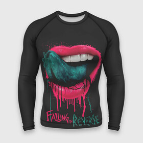 Мужской рашгард 3D с принтом Falling in Reverse в Тюмени,  |  | falling in reverse | gold | lips | mouth | rock | ronnie radke | teeth | tongue | губы | золото | зубы | рок | ронни радке | рот | язык