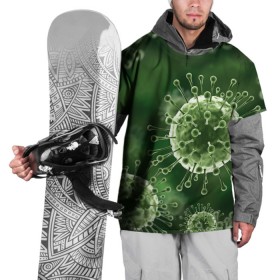 Накидка на куртку 3D с принтом COVID-19 в Тюмени, 100% полиэстер |  | covid 19 | molecule | абстракция | клетки | коронавирус | медицина | микробы | молекулы | наука | нейрон | нейроны | текстура | текстуры | формула