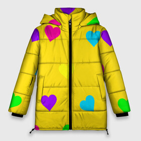 Женская зимняя куртка 3D с принтом СЕРДЕЧКИ в Тюмени, верх — 100% полиэстер; подкладка — 100% полиэстер; утеплитель — 100% полиэстер | длина ниже бедра, силуэт Оверсайз. Есть воротник-стойка, отстегивающийся капюшон и ветрозащитная планка. 

Боковые карманы с листочкой на кнопках и внутренний карман на молнии | heart | love | romance | valentines day | амур | валентинка | влюбленные | день святого валентина | любовь | романтика | сердечко | сердце