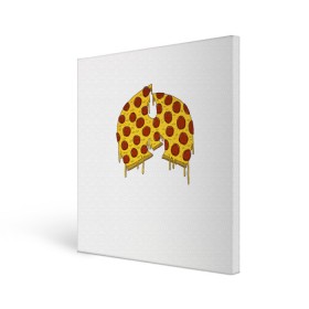 Холст квадратный с принтом Pizza Clan в Тюмени, 100% ПВХ |  | ghostface | method man | pizza | rap | rza | wu tang | ву танг | еда | метод мен | пицца | рэп
