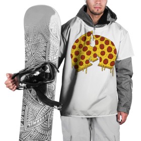 Накидка на куртку 3D с принтом Pizza Clan в Тюмени, 100% полиэстер |  | ghostface | method man | pizza | rap | rza | wu tang | ву танг | еда | метод мен | пицца | рэп