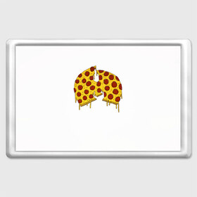 Магнит 45*70 с принтом Pizza Clan в Тюмени, Пластик | Размер: 78*52 мм; Размер печати: 70*45 | Тематика изображения на принте: ghostface | method man | pizza | rap | rza | wu tang | ву танг | еда | метод мен | пицца | рэп