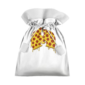 Подарочный 3D мешок с принтом Pizza Clan в Тюмени, 100% полиэстер | Размер: 29*39 см | Тематика изображения на принте: ghostface | method man | pizza | rap | rza | wu tang | ву танг | еда | метод мен | пицца | рэп