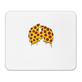 Коврик для мышки прямоугольный с принтом Pizza Clan в Тюмени, натуральный каучук | размер 230 х 185 мм; запечатка лицевой стороны | ghostface | method man | pizza | rap | rza | wu tang | ву танг | еда | метод мен | пицца | рэп