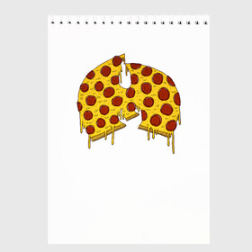 Скетчбук с принтом Pizza Clan в Тюмени, 100% бумага
 | 48 листов, плотность листов — 100 г/м2, плотность картонной обложки — 250 г/м2. Листы скреплены сверху удобной пружинной спиралью | ghostface | method man | pizza | rap | rza | wu tang | ву танг | еда | метод мен | пицца | рэп