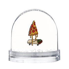 Снежный шар с принтом ПИЦЦА НА ШАВЕРМЕ в Тюмени, Пластик | Изображение внутри шара печатается на глянцевой фотобумаге с двух сторон | food | pizza | еда | пицца | скейтборд | шаверма | шаурма