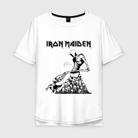 Мужская футболка хлопок Oversize с принтом IRON MAIDEN в Тюмени, 100% хлопок | свободный крой, круглый ворот, “спинка” длиннее передней части | dave | iron maiden | murray | music | percy harris | rock | адриан смит | айрон мэйден | брюс дикинсон | дэйв мюррей | железная дева | музик | нико макбрэйн | рок | стив харрис | ужасы | хеви метал | яник герс