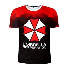 Мужская футболка 3D спортивная с принтом UMBRELLA CORP в Тюмени, 100% полиэстер с улучшенными характеристиками | приталенный силуэт, круглая горловина, широкие плечи, сужается к линии бедра | Тематика изображения на принте: ada wong | biohazard | leon | nemesis | project resistance | raccoon city | re | re3 | resident evil | resident evil 3 | rpd | stars | umbrella | ада вонг | амбрелла | немезис | ужасы