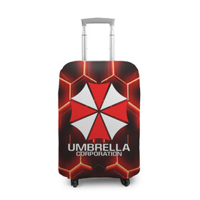Чехол для чемодана 3D с принтом UMBRELLA CORP в Тюмени, 86% полиэфир, 14% спандекс | двустороннее нанесение принта, прорези для ручек и колес | ada wong | biohazard | leon | nemesis | project resistance | raccoon city | re | re3 | resident evil | resident evil 3 | rpd | stars | umbrella | ада вонг | амбрелла | немезис | ужасы