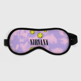 Маска для сна 3D с принтом NIRVANA в Тюмени, внешний слой — 100% полиэфир, внутренний слой — 100% хлопок, между ними — поролон |  | in utero | nevermind | nirvana | nirvana in utero | nirvana logo | smile | курт кобейн | нирвана | нирвана in utero | нирвана лого