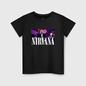 Детская футболка хлопок с принтом NIRVANA в Тюмени, 100% хлопок | круглый вырез горловины, полуприлегающий силуэт, длина до линии бедер | in utero | nevermind | nirvana | nirvana in utero | nirvana logo | smile | курт кобейн | нирвана | нирвана in utero | нирвана лого