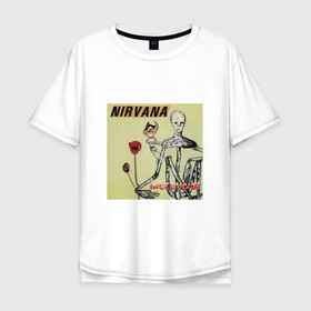 Мужская футболка хлопок Oversize с принтом NIRVANA в Тюмени, 100% хлопок | свободный крой, круглый ворот, “спинка” длиннее передней части | in utero | nevermind | nirvana | nirvana in utero | nirvana logo | smile | курт кобейн | нирвана | нирвана in utero | нирвана лого