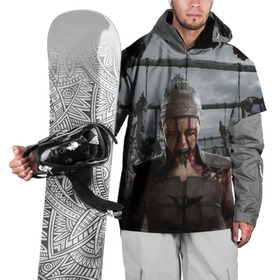 Накидка на куртку 3D с принтом Hellblade 2 в Тюмени, 100% полиэстер |  | games | hellblade 2 | micosoft | ninja | saga | senuas | theory | xbox | игры