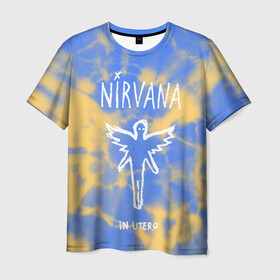 Мужская футболка 3D с принтом NIRVANA в Тюмени, 100% полиэфир | прямой крой, круглый вырез горловины, длина до линии бедер | in utero | nevermind | nirvana | nirvana in utero | nirvana logo | nirvana nevermind | smile | курт кобейн | нирвана | нирвана in utero | нирвана лого