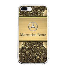 Чехол для iPhone 7Plus/8 Plus матовый с принтом MERCEDES GOLD в Тюмени, Силикон | Область печати: задняя сторона чехла, без боковых панелей | 2020 | amg | auto | brabus | clk | cls | glk | mercedes | mercedes benz | slk | sport | авто | автомобиль | автомобильные | амг | брабус | бренд | глк | марка | машины | мерседес | слк | спорт | цлк | цлс