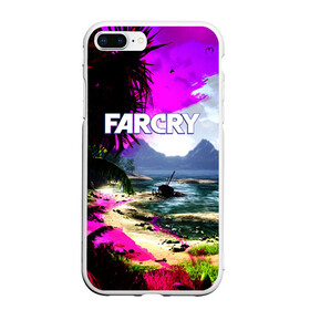 Чехол для iPhone 7Plus/8 Plus матовый с принтом FARCRY в Тюмени, Силикон | Область печати: задняя сторона чехла, без боковых панелей | Тематика изображения на принте: far cry | farcry | game | ubisof | выживание | джунгли | игры | остров | фар край